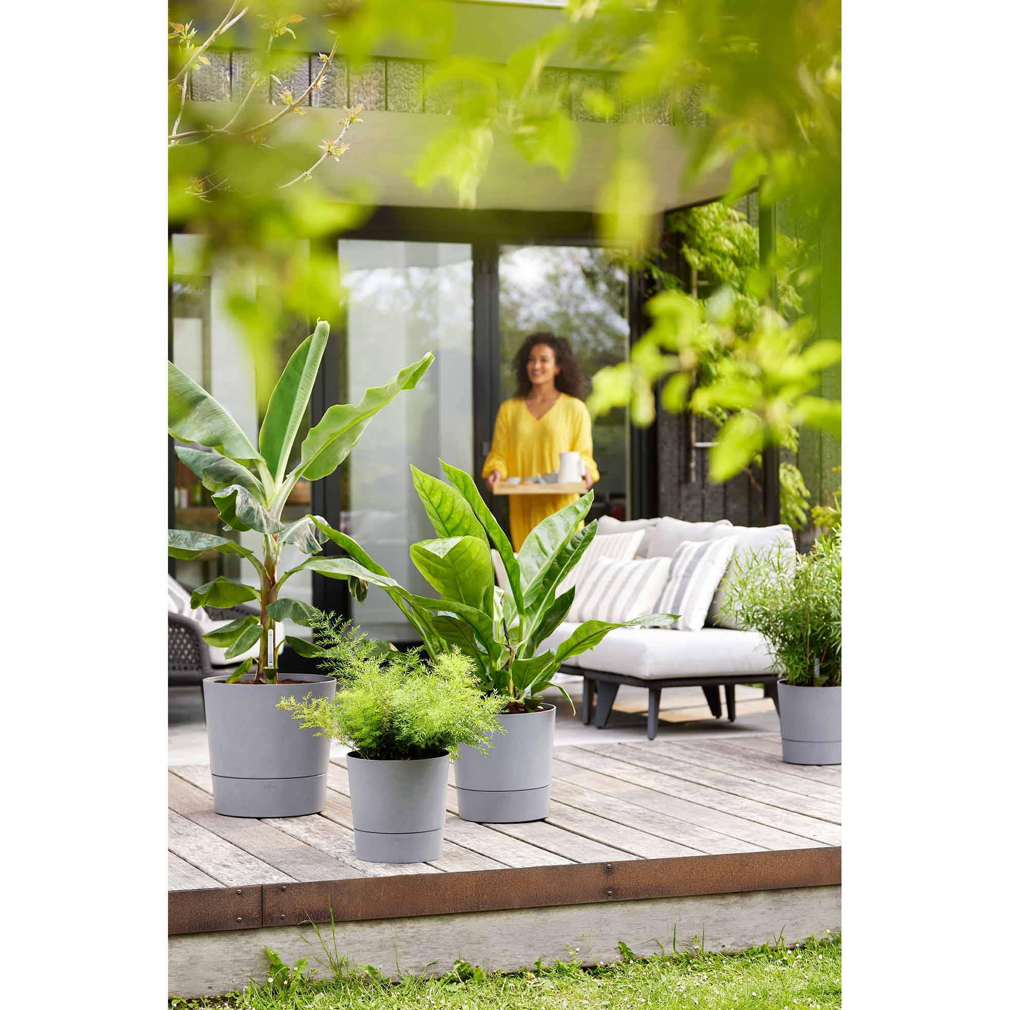 greensense aqua care round 43cm light concrete