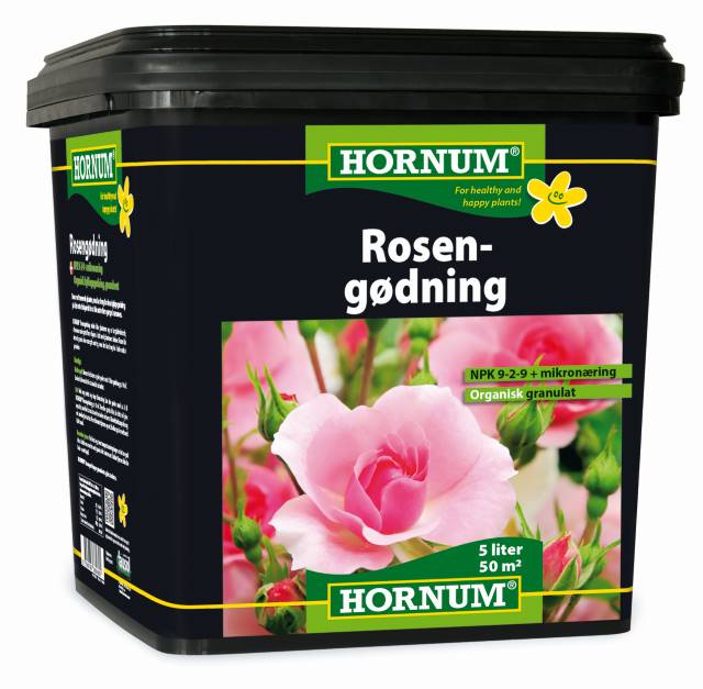 HORNUM Rosengødning, organisk spand 5 l. spand