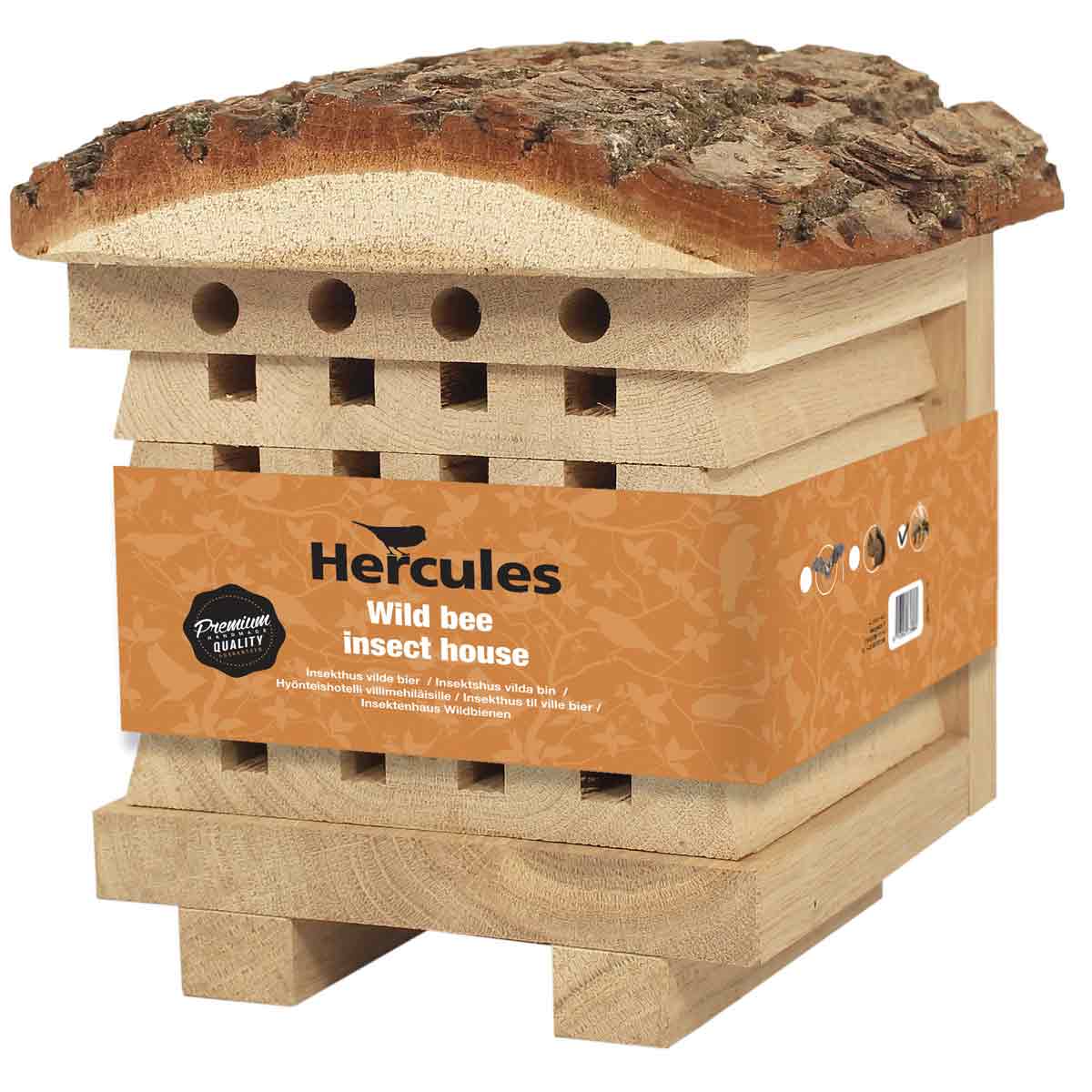 Insect house wild bees Oak 17x19x15.5cm