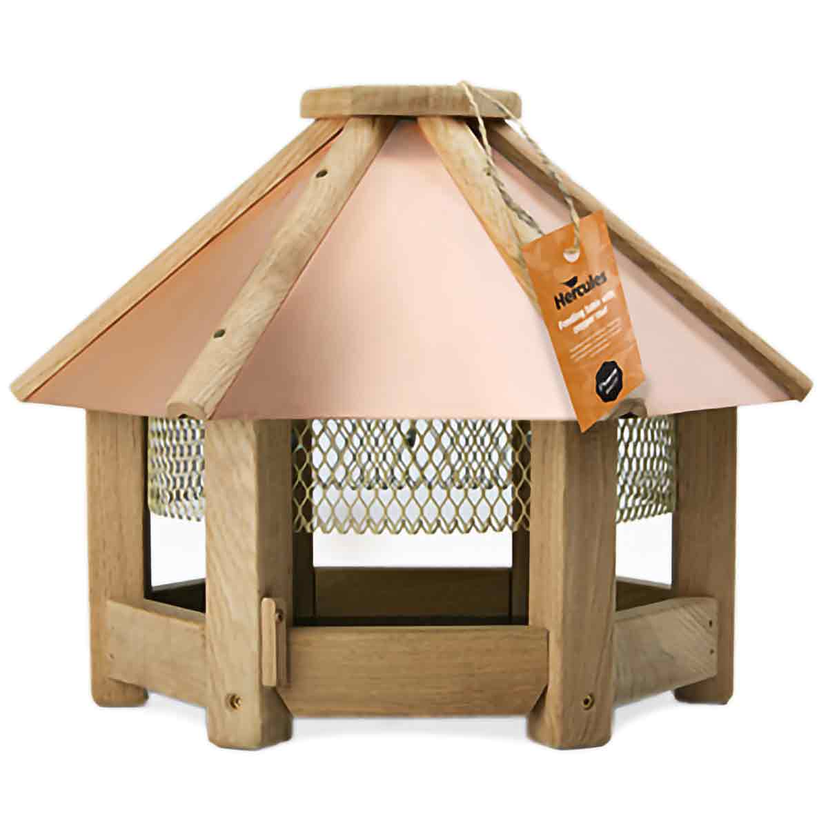 Feeding board w/copper roof Oak