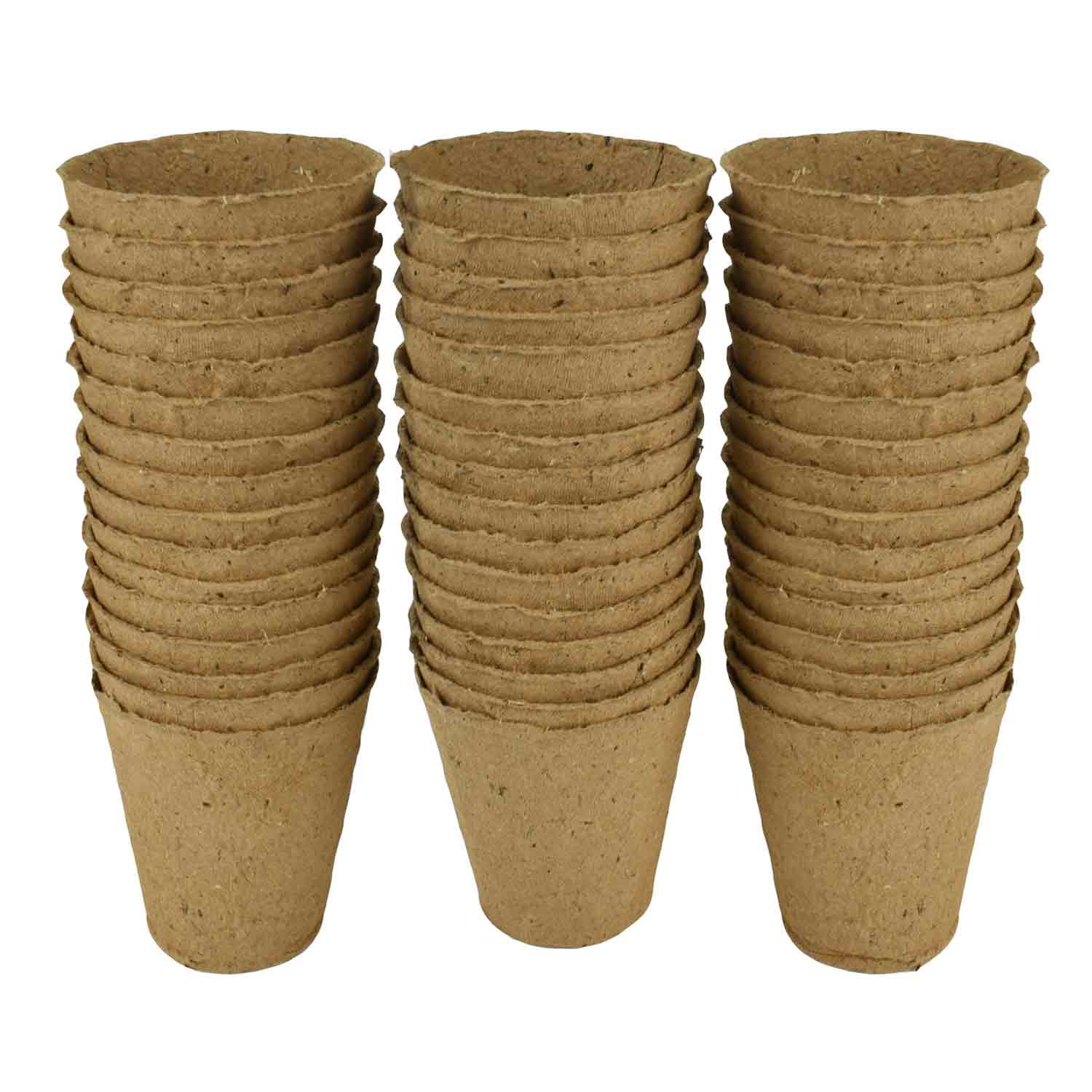 Gro-Sure Fibre Pots Round 8cm 48pk