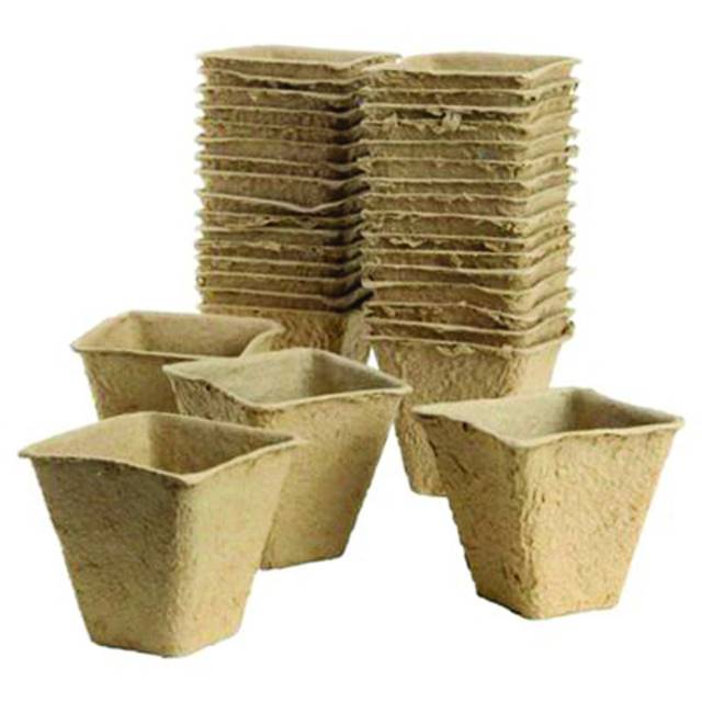 Gro-Sure Fiber Pots Square 6cm 80pk