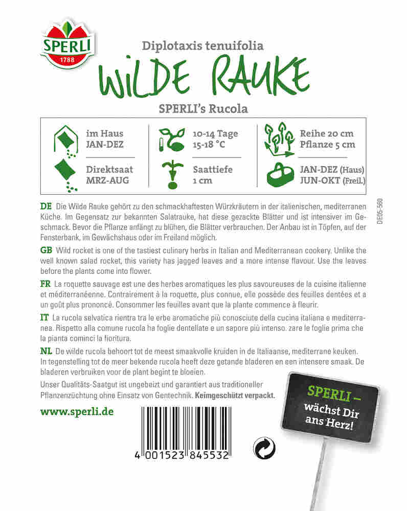 Rucola, wild - SPERLI's Rucola