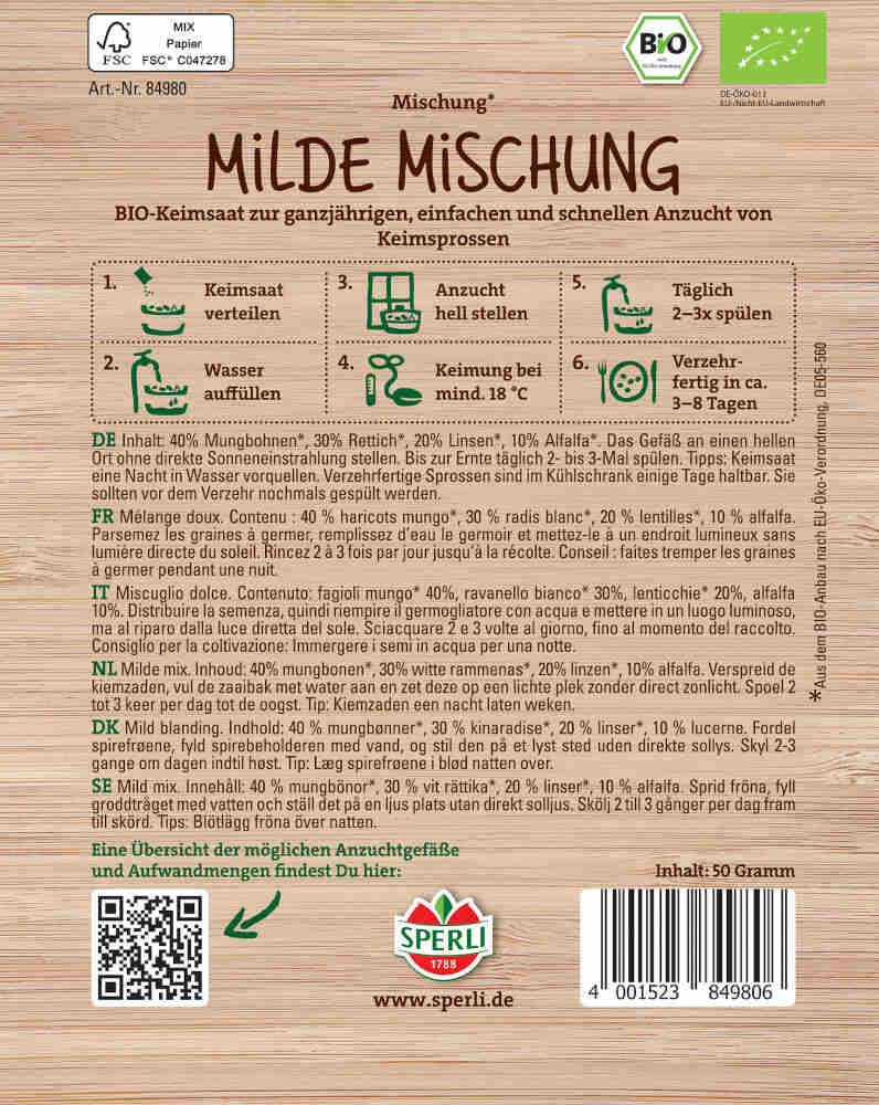 BIO Sprout Seed Mild Mixture