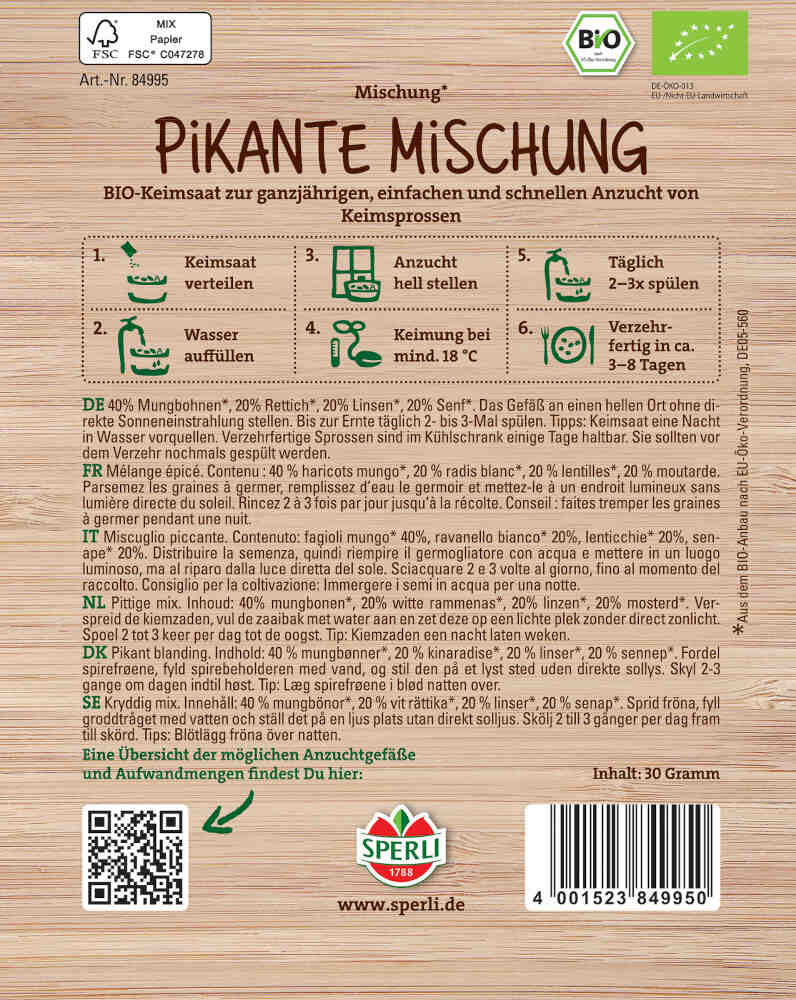 BIO Groddar Kryddig Blandning