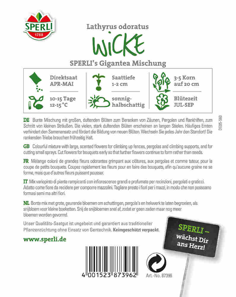 Pea flower - SPERLI's Gigantea Mischung