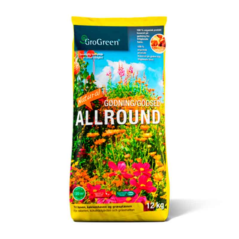 GroGreen Natural Allround Hønsegødning 4-1-2 12kg