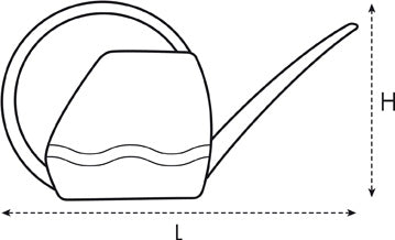 aquarius w atering can 3,5l w hite