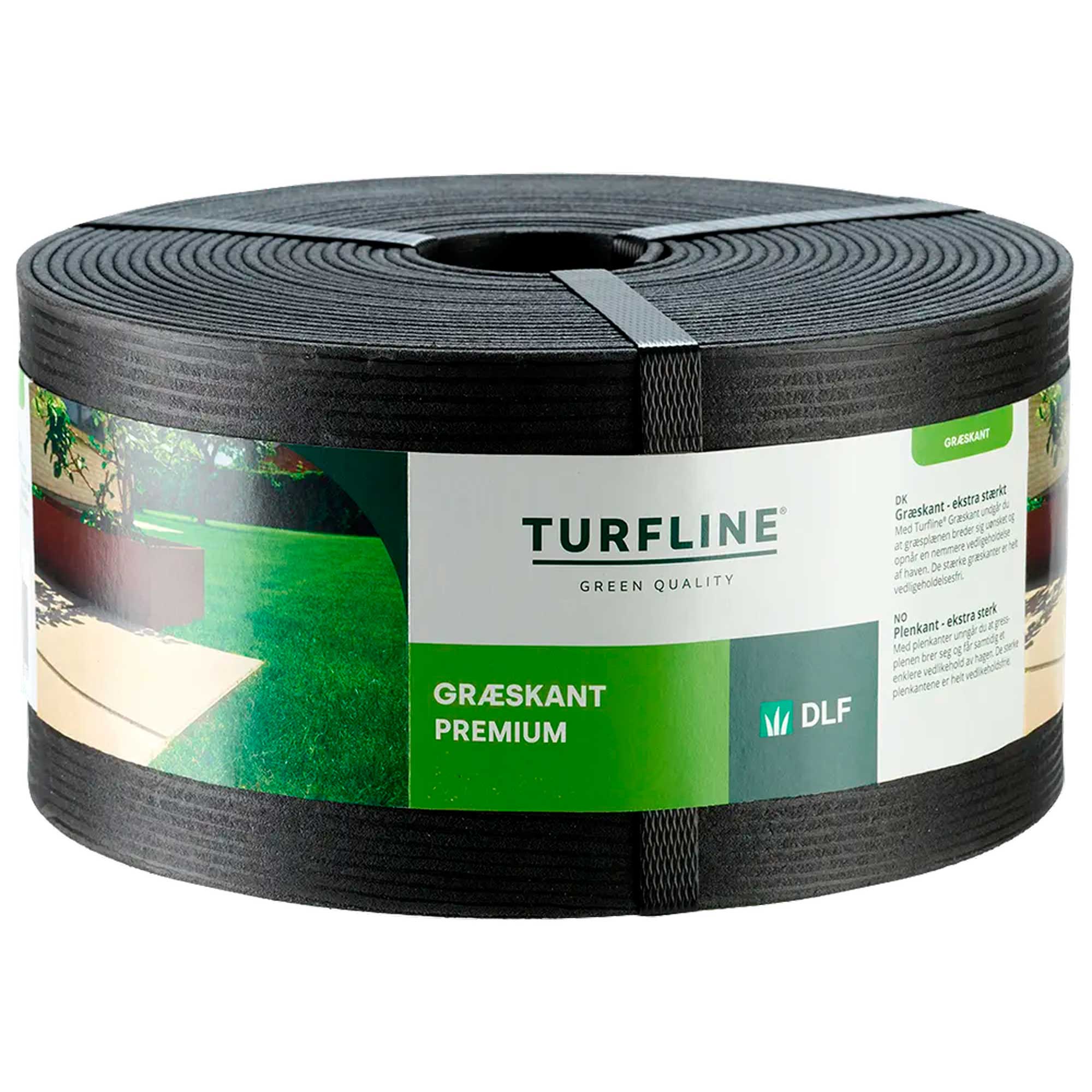 Turfline Græskant Premium, sort 8m/12,5cm/3 mm