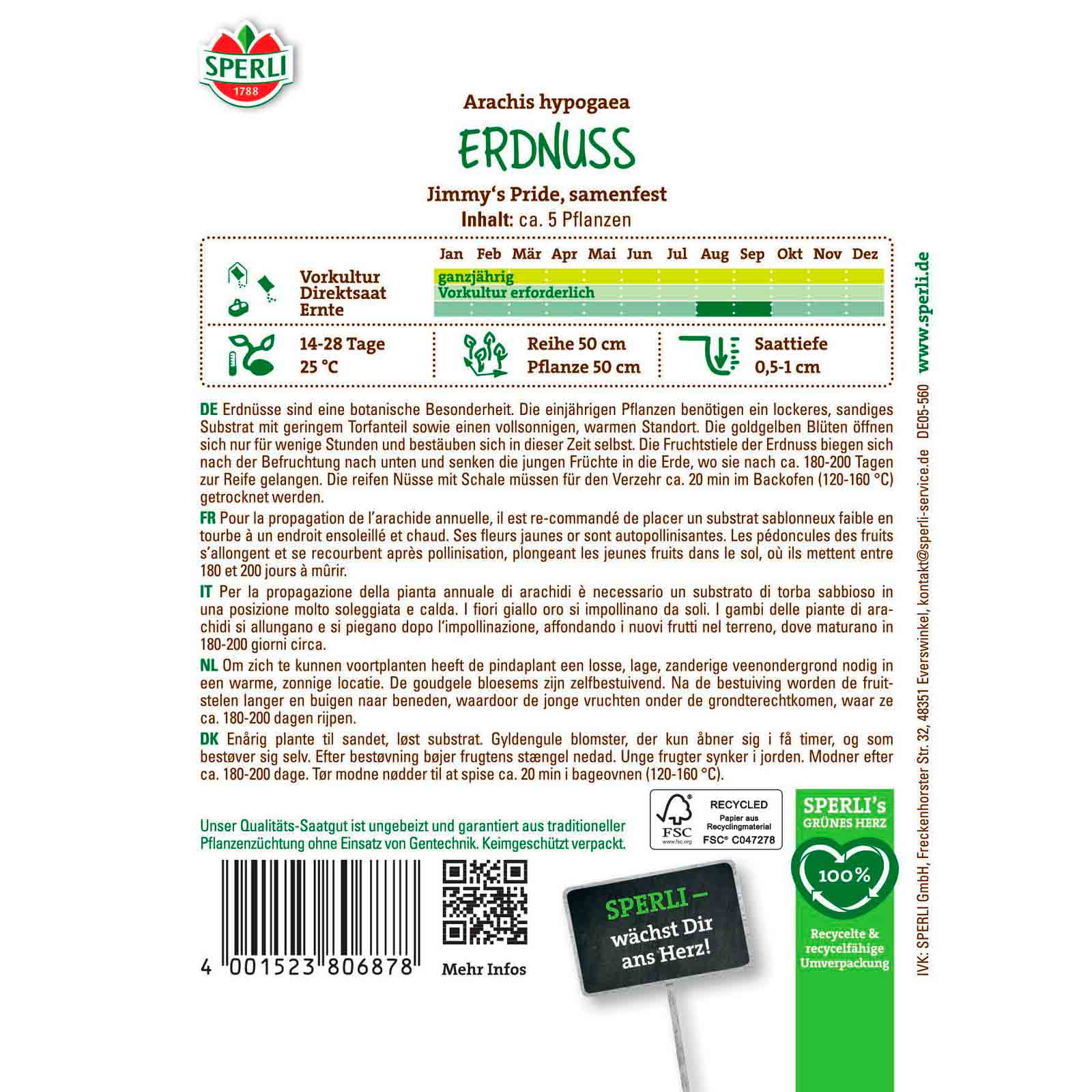 Erdnuss Jimmy's Pride