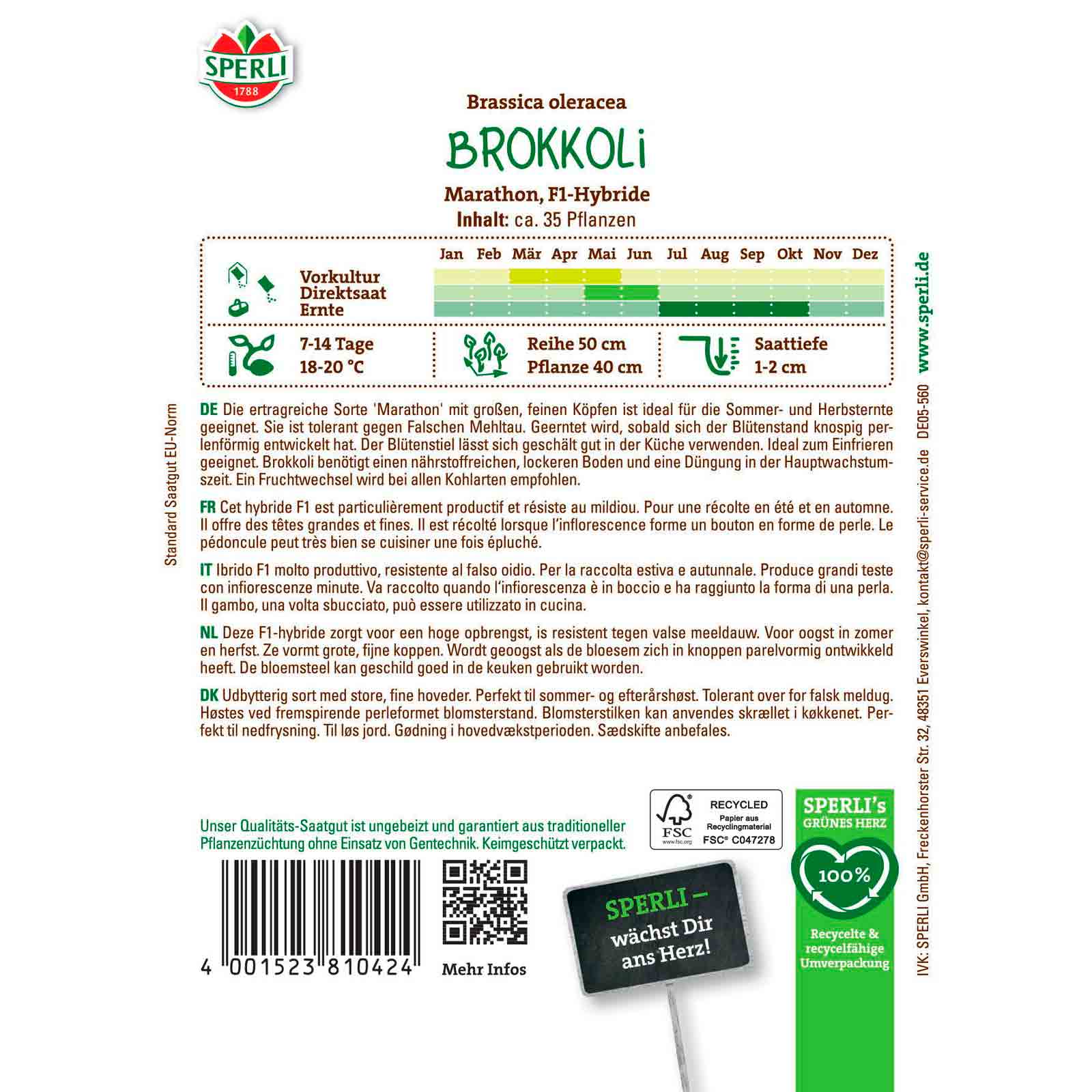 Brokkoli Marathon, F1