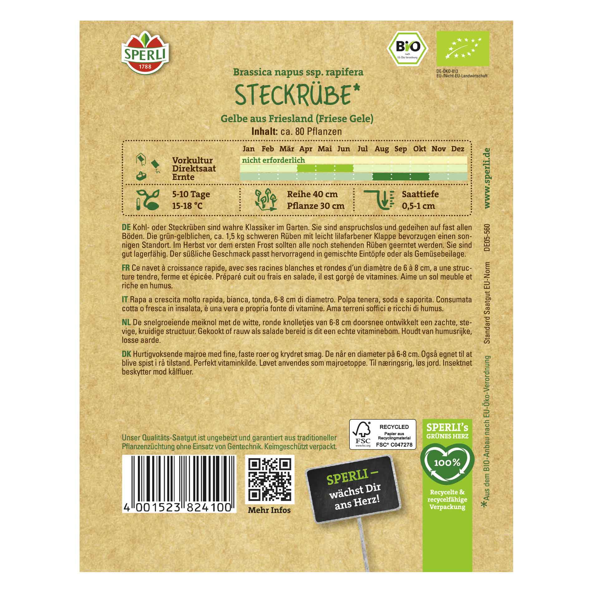 BIO Steckrübe Gelbe aus Friesland