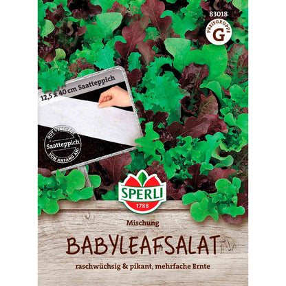 Babyleafsalat Mischung, Saatteppich