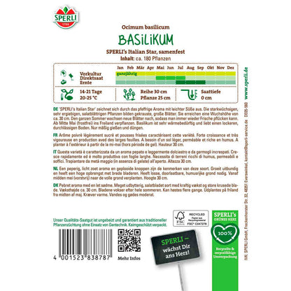 Basilikum SPERLI's Italian Star