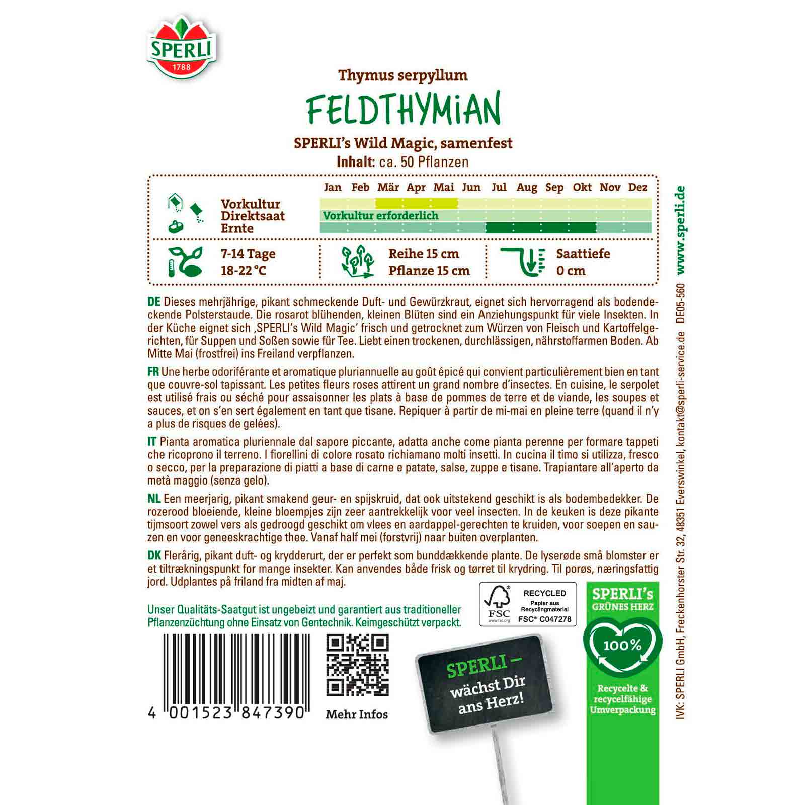 Feldthymian SPERLI's Wild Magic