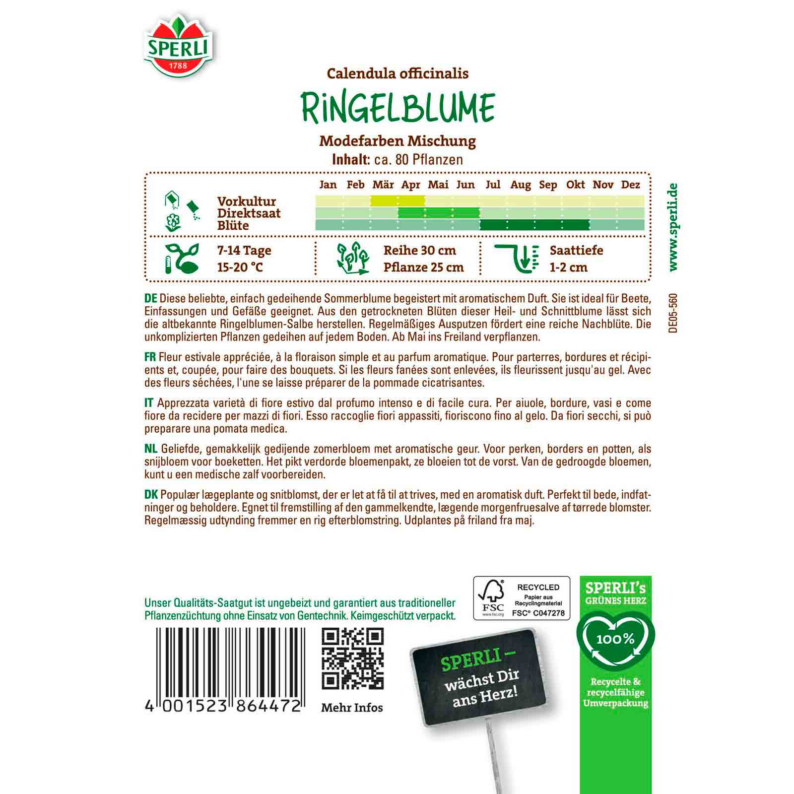 Ringelblume Modefarben Mischung