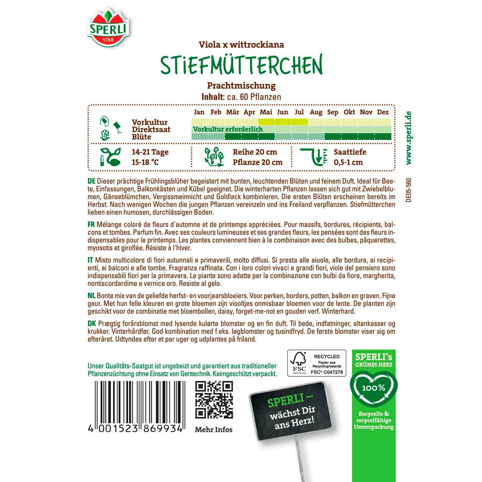 Stiefmütterchen Prachtmischung
