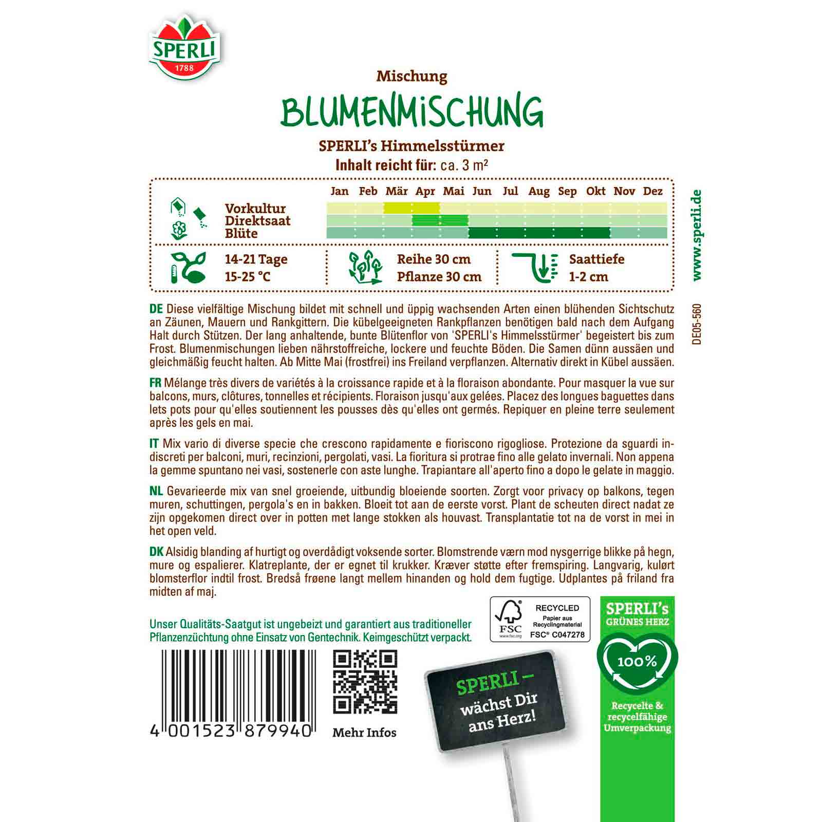 Blumenmischung SPERLI's Himmelsstürmer