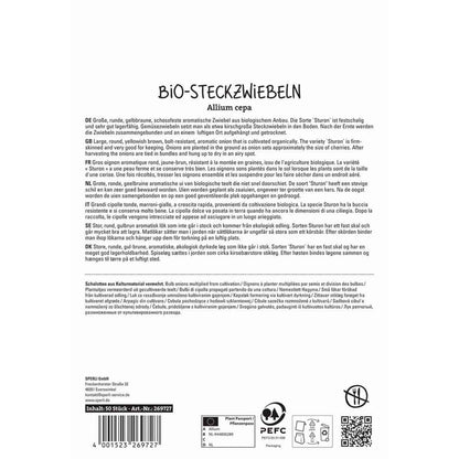 Gelbe BIO-Steckzwiebel Sturon