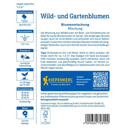 Blumenmischung Wild und Gartenblumen
