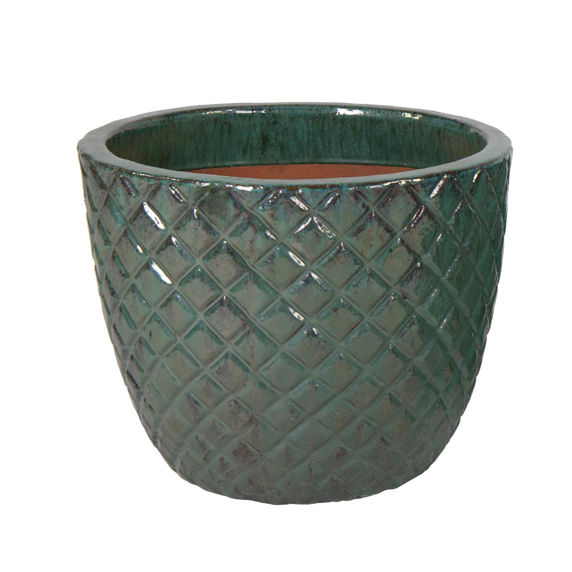 Glazed Egg Pineapple Celadon D22H18