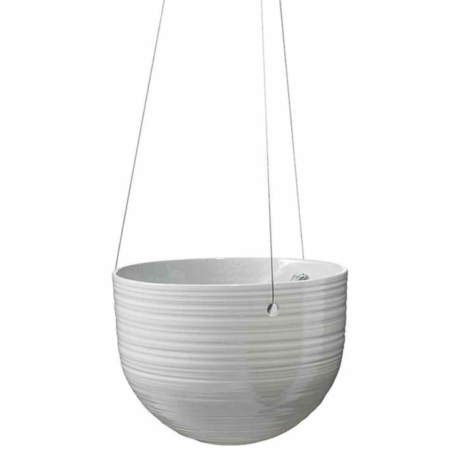 Bergamo shiny light gray ø 18 Cm.