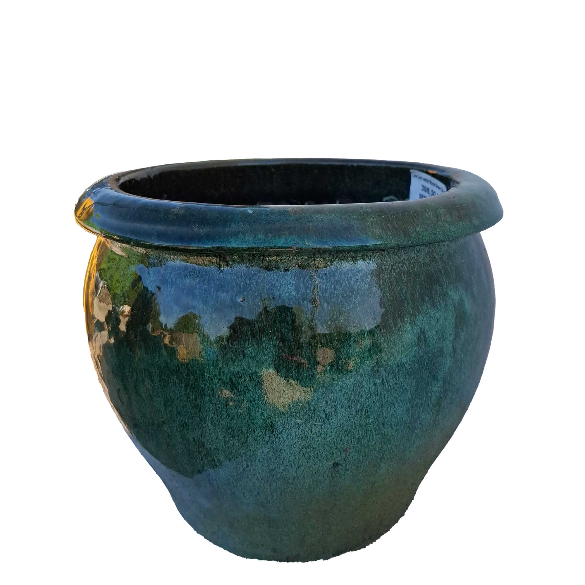 Low Urn w/rim Moss Green 24 cm