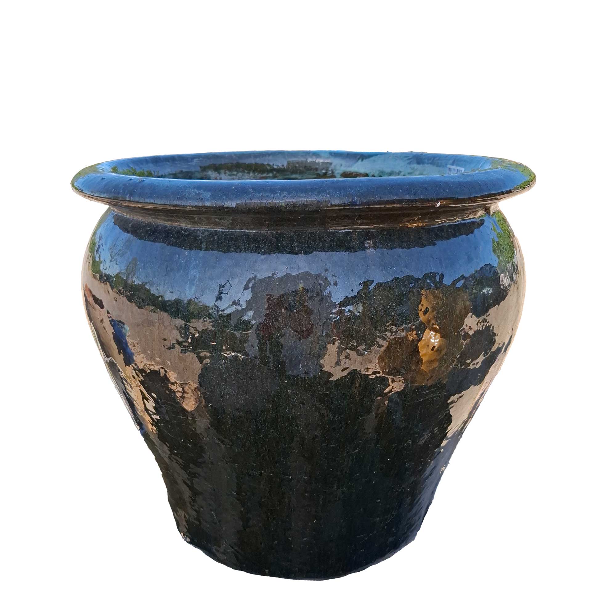 Low Urn w/rim Moss Green 51 cm