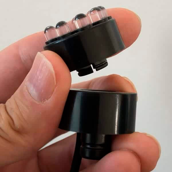 LED 9 vattenstensring vit med transformator