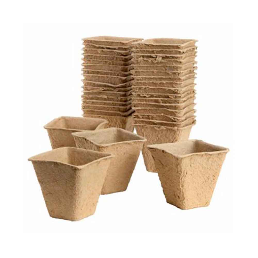 Plantpak Fibre Pots Square 6cm - 20stk