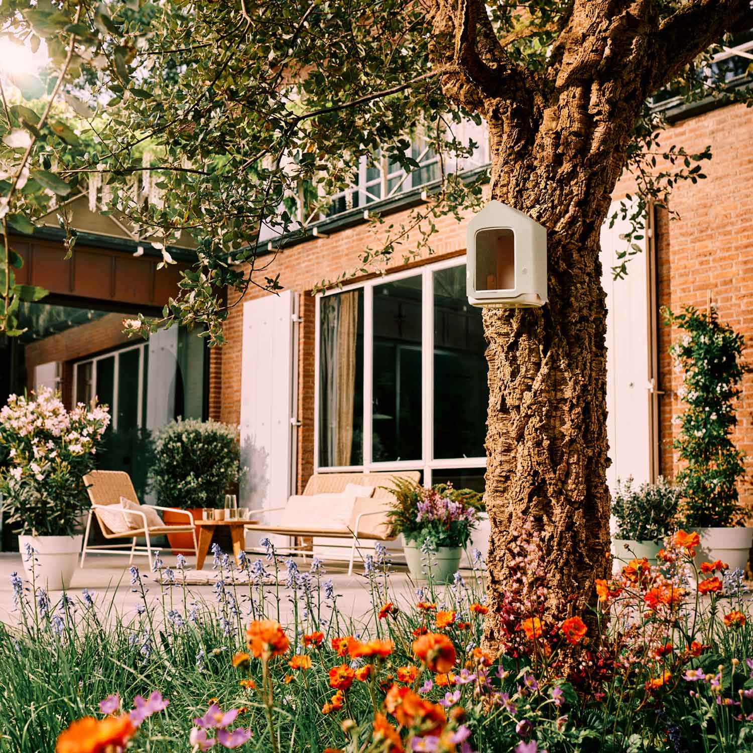 Cosy Bird Feeder 18 Mushroom beige