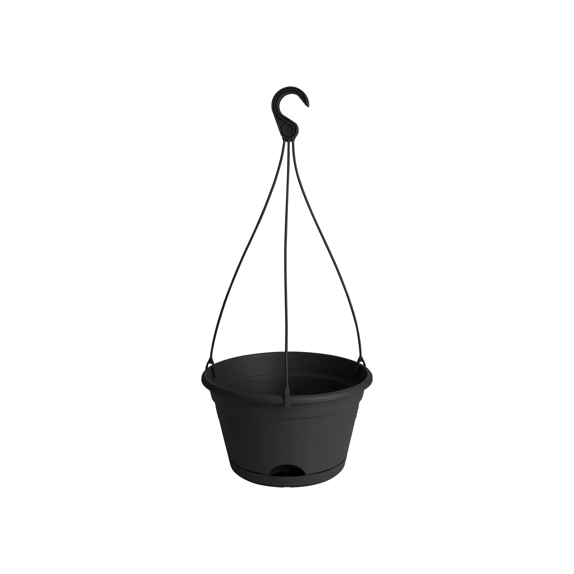 green basic hanging basket 28 living black