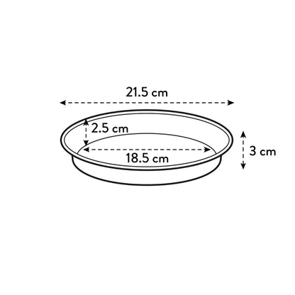 Green basics saucer 22 cm Living black, Saucer