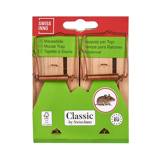 FSC® Wood Mouse Trap Classic, pair