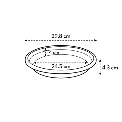 universal saucer round 30 anthracite