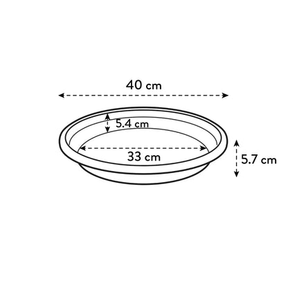 universal saucer round 40 anthracite